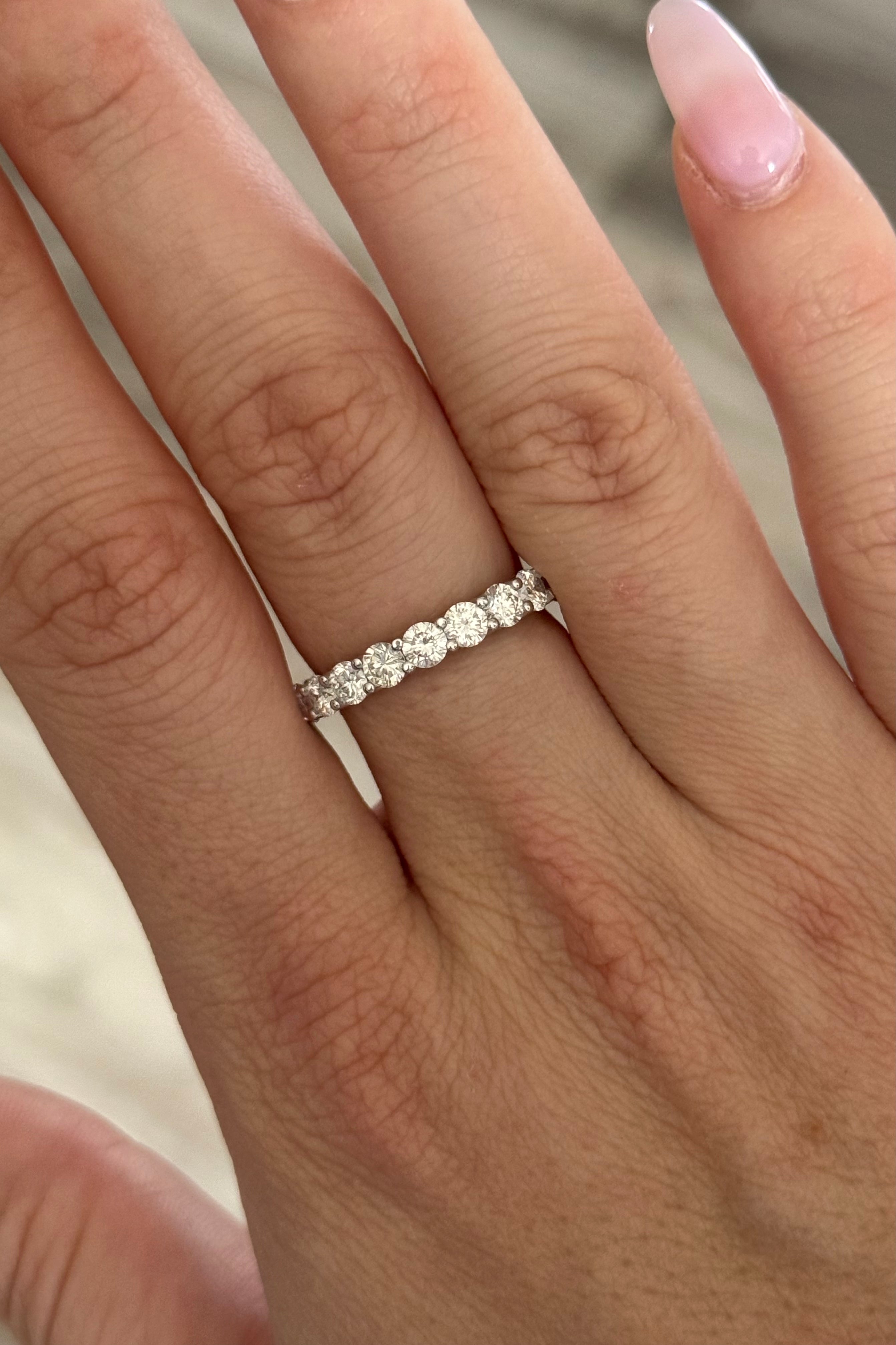 Round Brilliant Eternity Band - Lab Grown