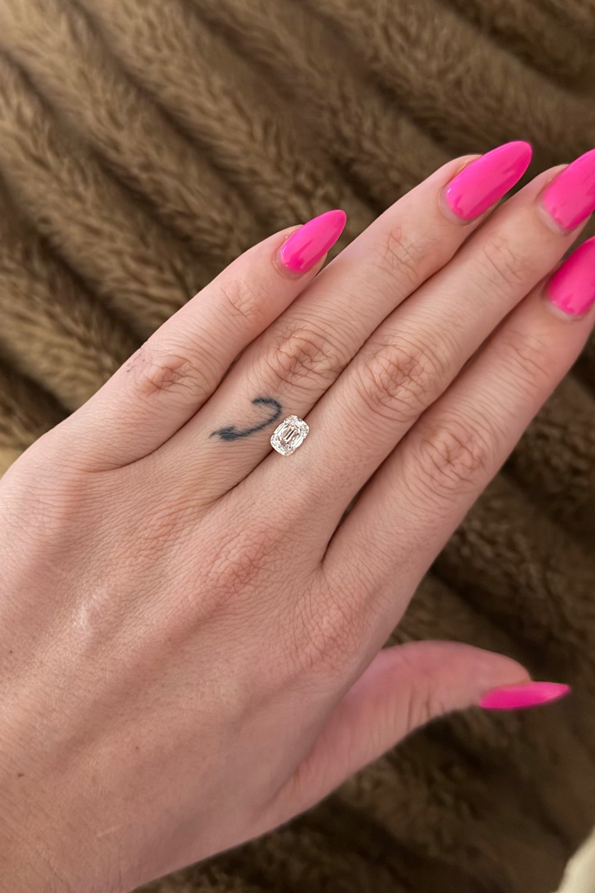 1.13 Carat Antique Style Cushion - Lab Diamond