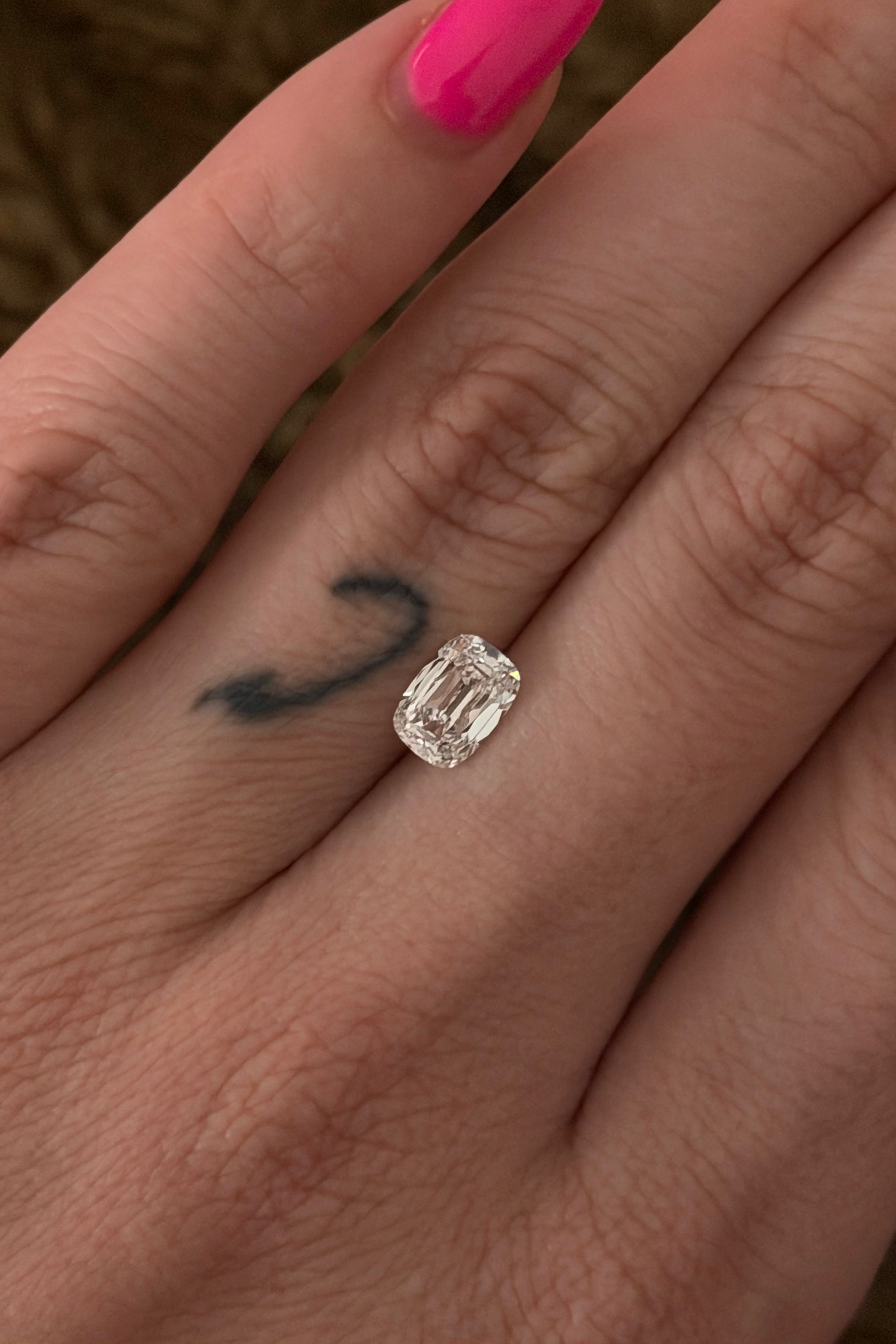 1.13 Carat Antique Style Cushion - Lab Diamond