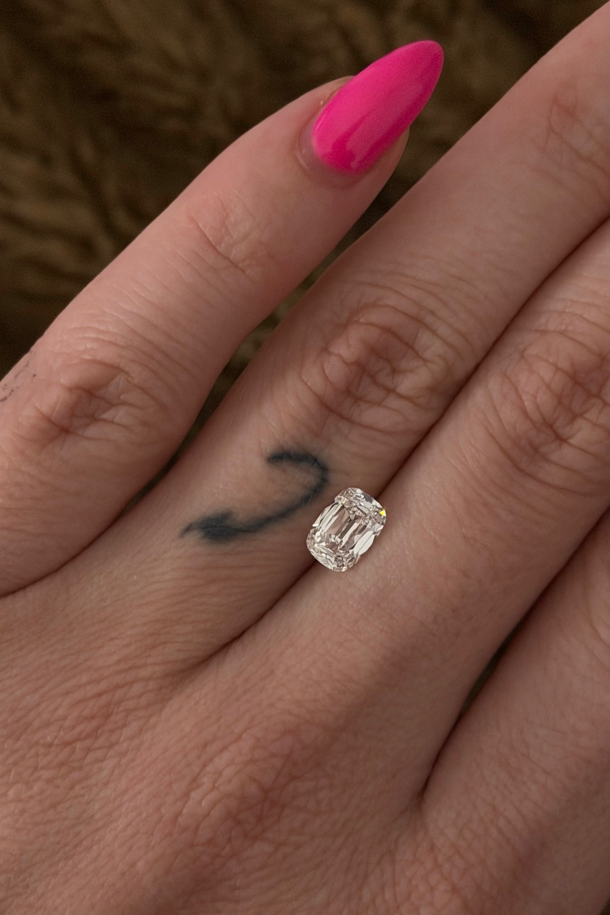 1.13 Carat Antique Style Cushion - Lab Diamond